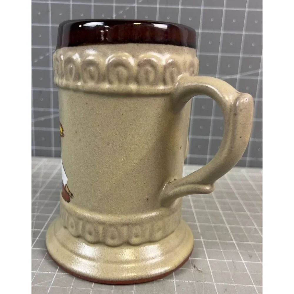 Vintage Ceramic Stein Horse Relief Mexican Art 5.5" Tall Red Clay Collectible - Picture 2 of 7